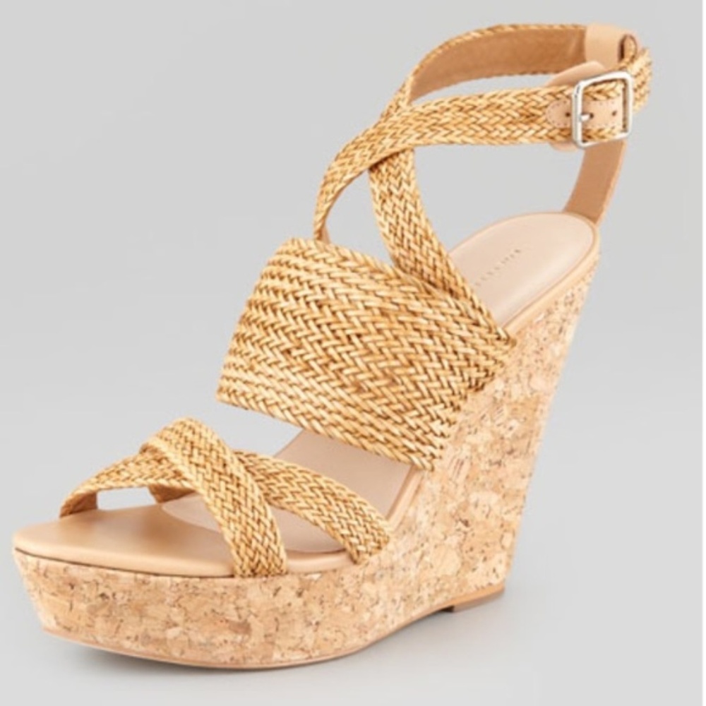 Loeffler Randall Lake Cork Wedges, Size 9 (39)
